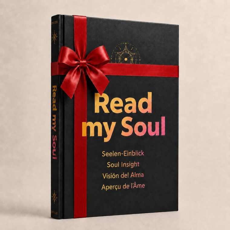 Read my Soul – Lebensbuch als Geschenk mit roter Schleife
